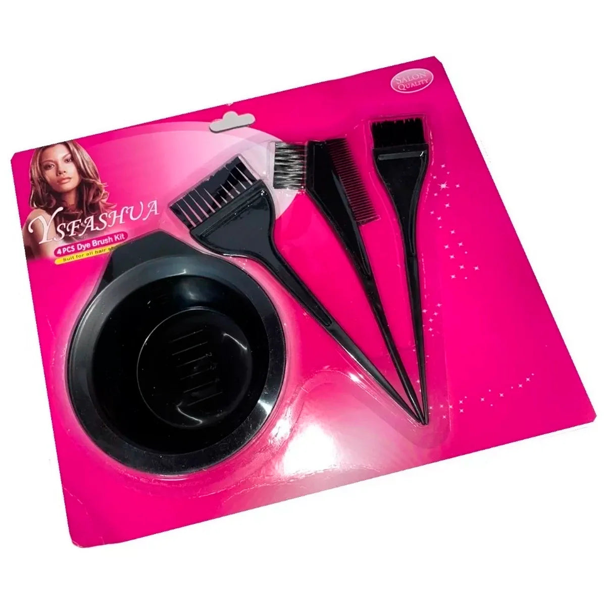 Kit De 3 Brochas + Pocillo Para Tinturar