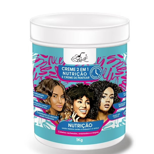 Crema Capilar 2 en 1 | Para Cabello Rizado, Ondulado y Crespo - BelKit