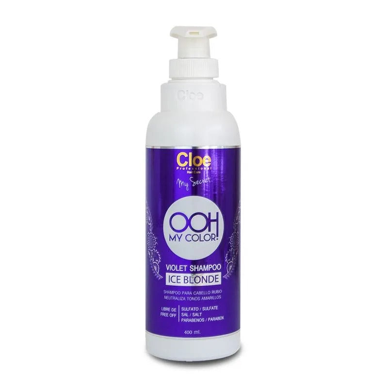 Violet Shampoo Para Cabello Rubio Neutraliza amarillos 400ml - Cloe