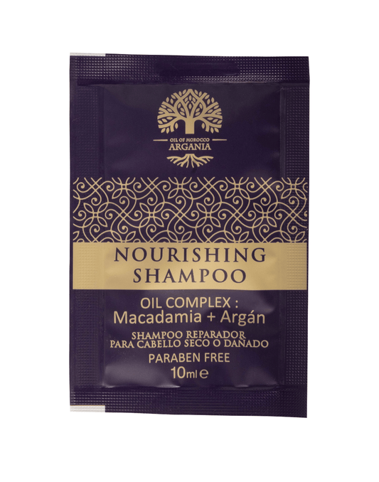 Shampoo Reparador Para Cabello Seco o Dañado en Sachet 10gr (Macadamia + Argan) - Oil Of Morocco Argania