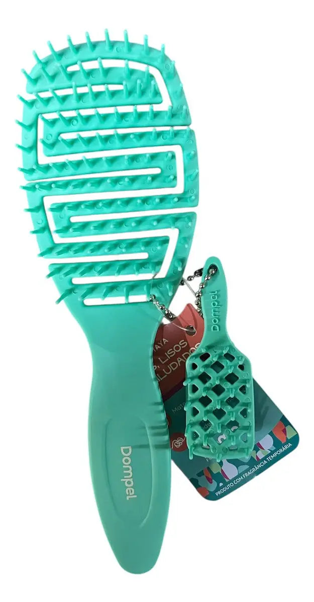Cepillo Maya Desenredante Con Mini Llavero Verde Agua - Dompel