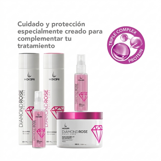 Kit Daily Care Cuidado En Casa Diamond Rose 300ml - Hakari