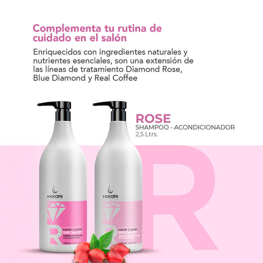 Kit Diamond Rose Hair Care Specialist Shampoo / Acondicionador 2.5L - Hakari