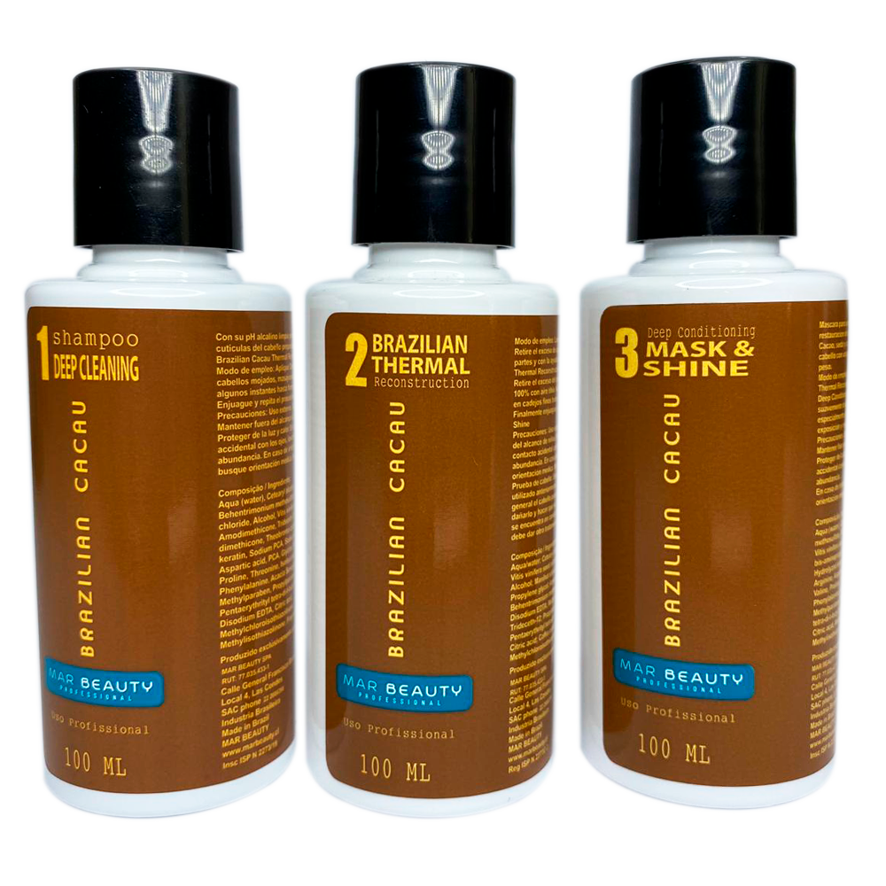 Kit Alisado Brazilian Cacau 100ml - Mar Beauty