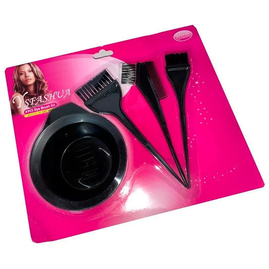 Kit De 3 Brochas + Pocillo Para Tinturar