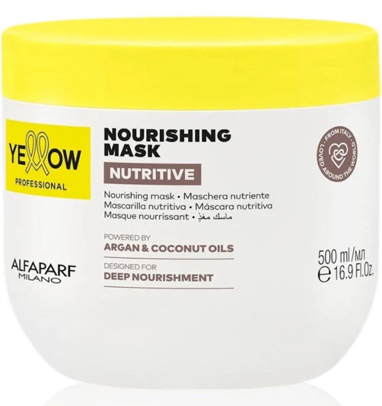 Máscara Nutritiva (Cabello Seco) + Aceite de Argan y Coco - Yellow