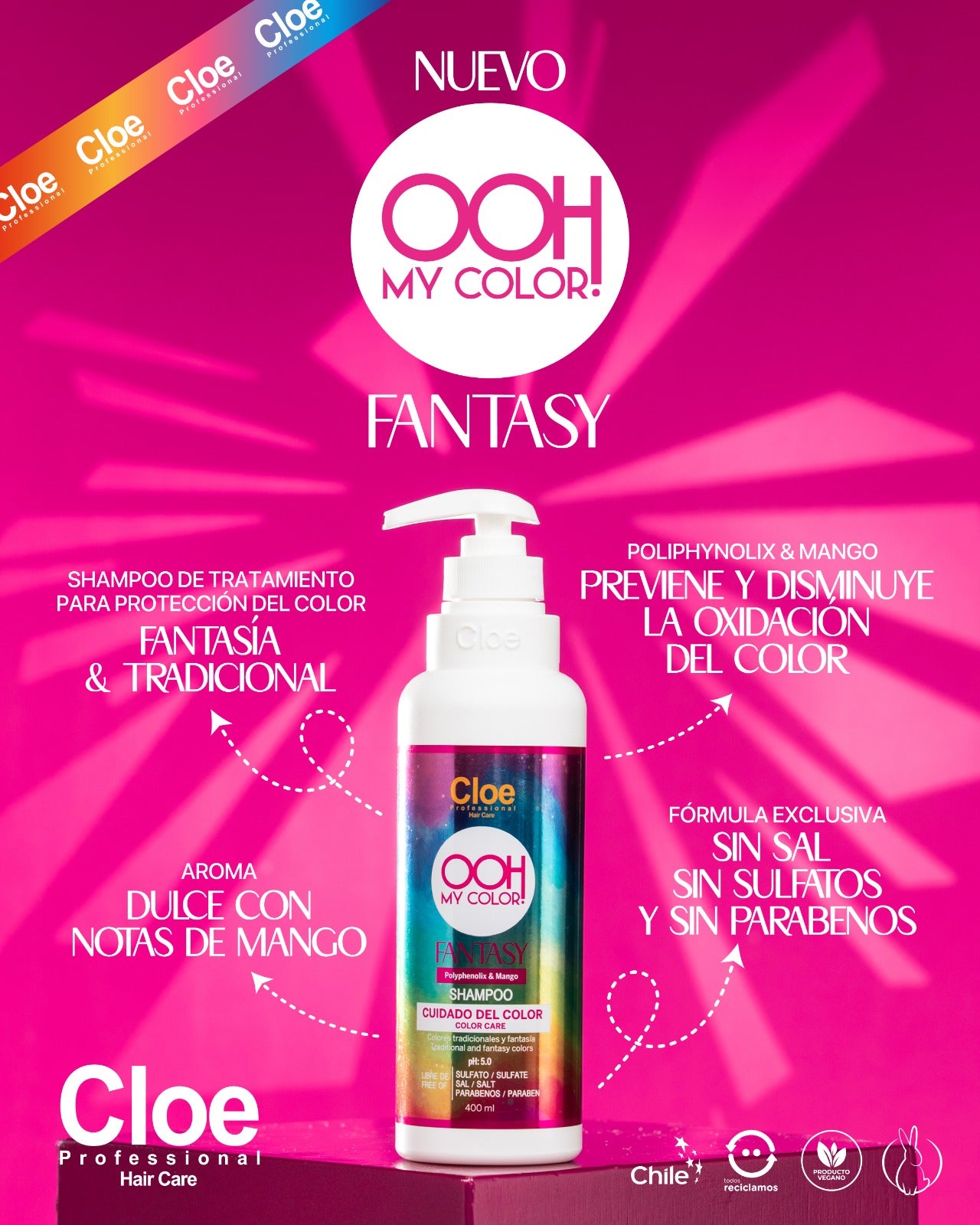 Shampoo Oh My Color Fantasy 400ml - Cloe
