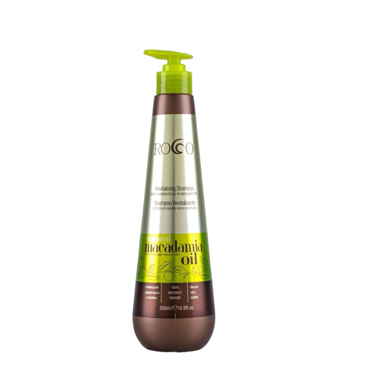 Shampoo Revitalizante Para Cabello Seco y Dañado [Macadamia Oil] 500ml - Rocco