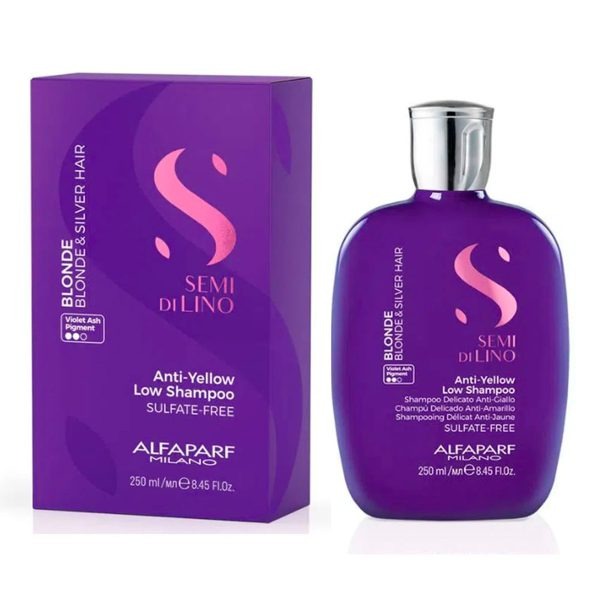 Shampoo Anti-Amarillo Para Cabello Rubio & Platinado [Semi Di Lino] - Alfaparf Milano