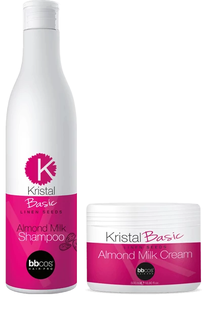 Almond Milk Cream | Crema Acondicionadora & Regeneradora Para Todo Tipo De Cabellos [Kristal Basic] - BBcos 500 ml